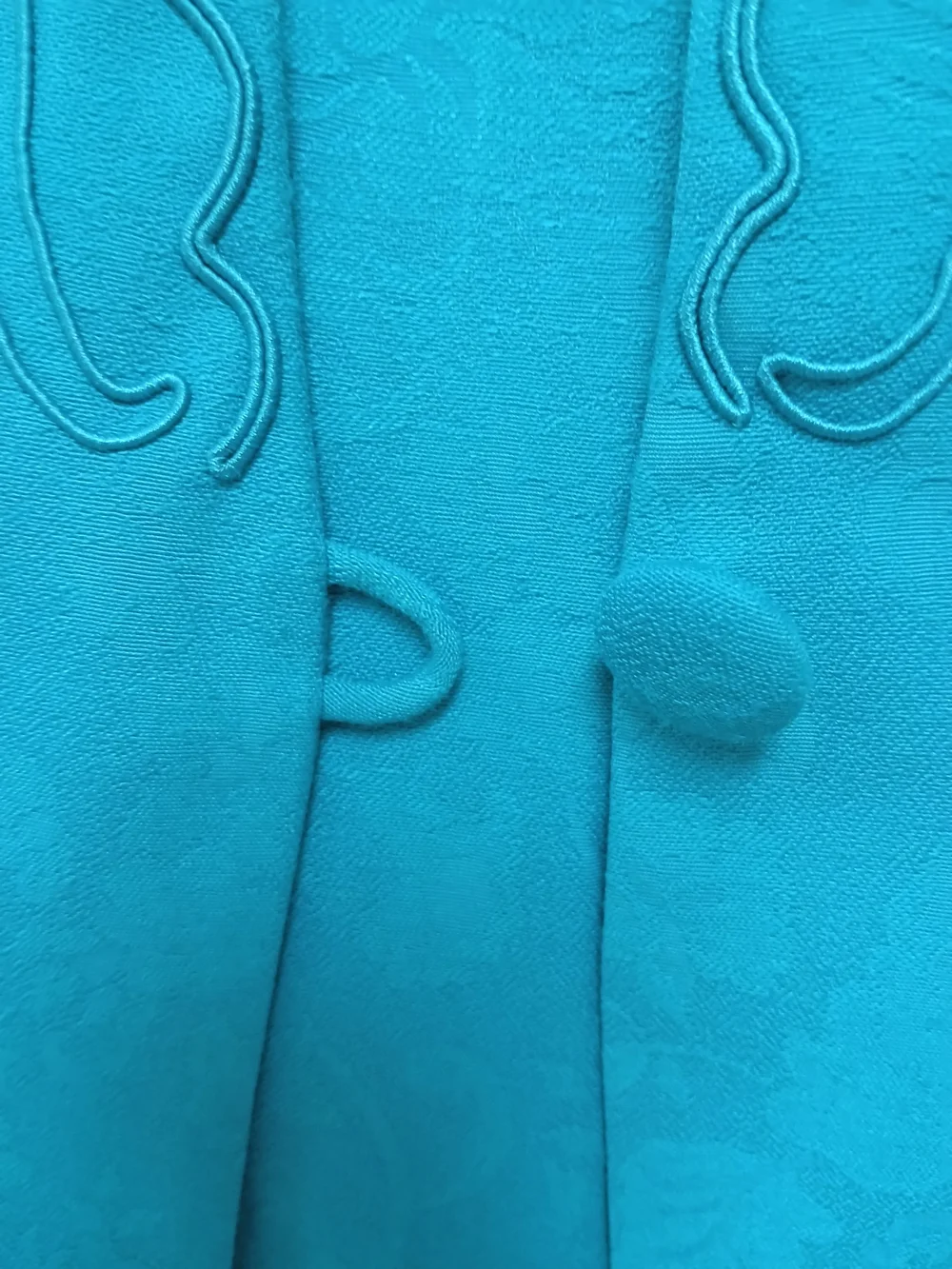 karin stevens Teal Embroidered Short-Sleeve Skirt Set